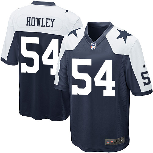 Men's Game Chuck Howley Nike Jersey Navy Blue Alternate - #54 Throwback NFL Dallas Cowboys